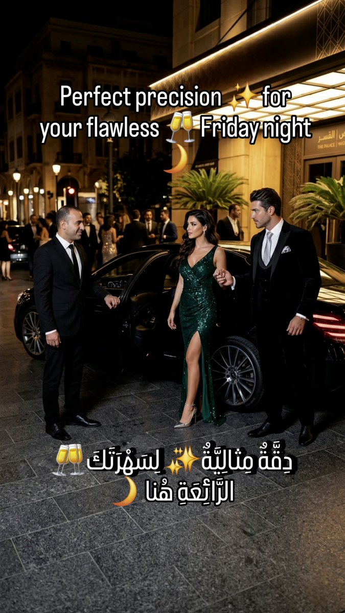 BoutrousB's tweet photo. Traffic stress ruins a good suit. Secure your evening with an elite chauffeur for absolute safety and flawless prestige ✨ 🌙.
#EliteLane #VIP

العَجْقَةُ تُفْسِدُ أَناقَةَ بَدْلَتَكَ. احْجُزْ شوفيرَنا لِتَضْمَنَ أَمانَكَ وَهَيْبَتَكَ المُطْلَقَةَ ✨ 🌙.
#ايليت_لاين #سياحة https://t.co/RRqbC1mxbj