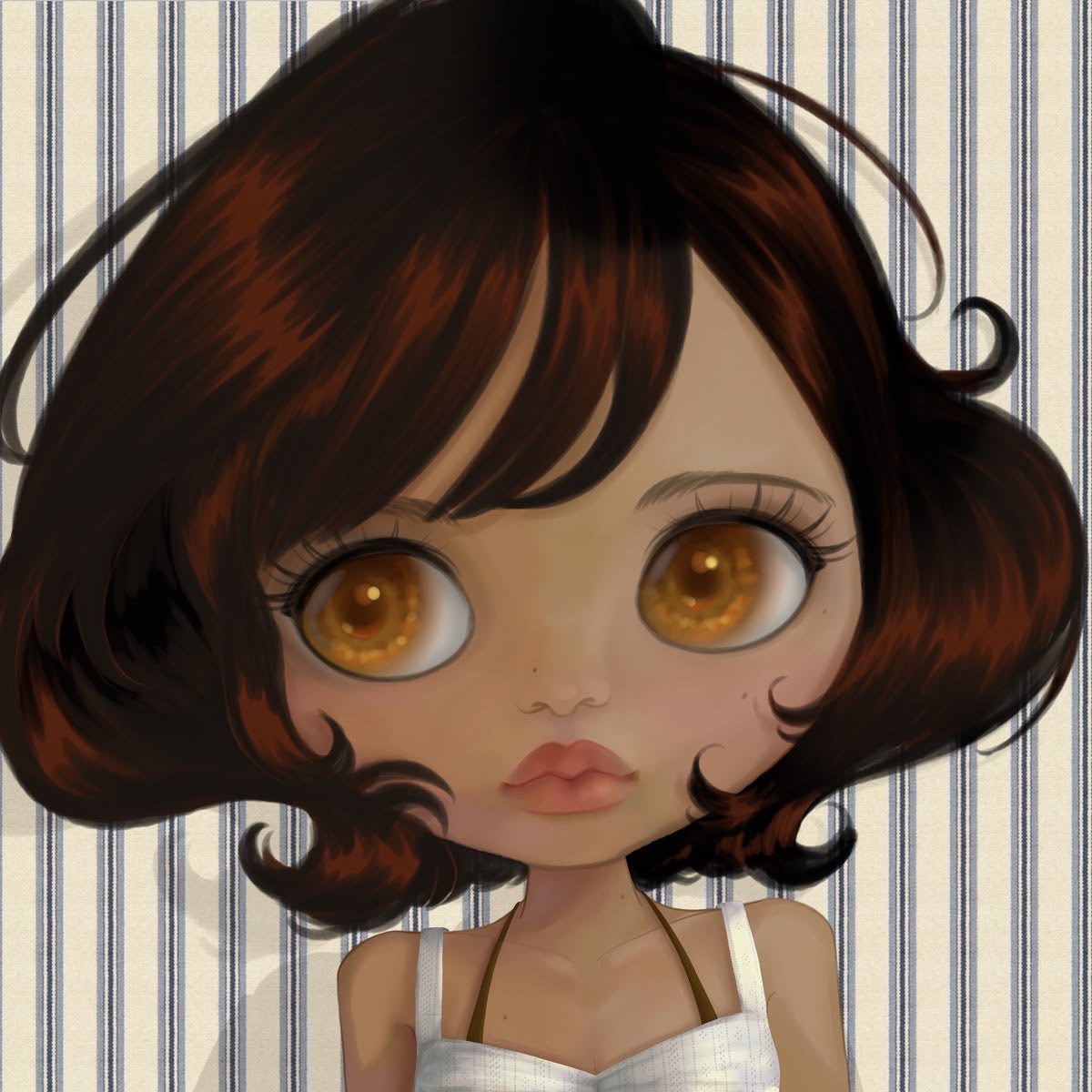 rimithesealover's tweet photo. I have been obsessed with custom Blythe dolls for sooo long but I am to broke to get one ..

so here is my homemade Blythe I suppose~… https://t.co/PQ164qEG0I