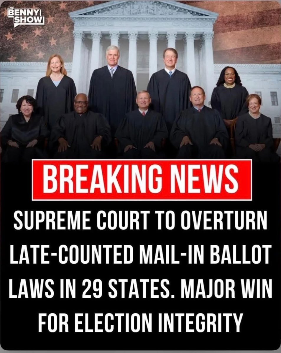 PaulGoldEagle's tweet image. Hallelujah!  Should have been done long ago!
@followers #SCOTUS #MailInBallots
