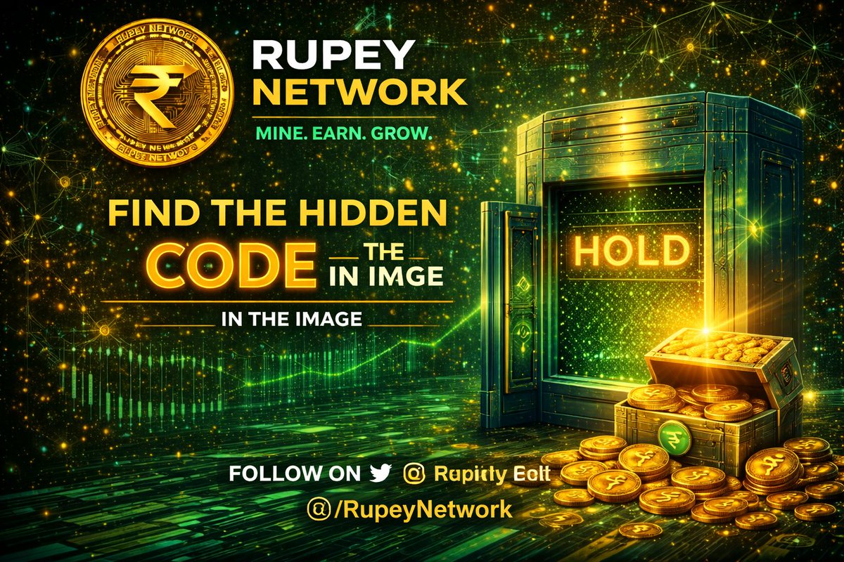 Rupeynetwork's tweet photo. Rupey Network Daily Cipher
Find today's hidden code in the image.
Day28
Enter the code in Secret Vault and win FREE RUP coins today
Follow us on X & Instagram /
#RupeyNetwork #cryptocurrency https://t.co/kQsEHjyd0d