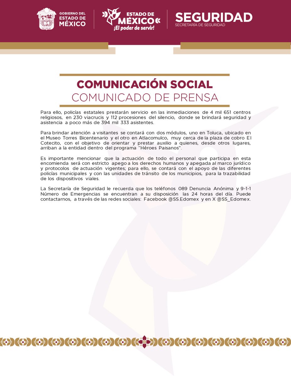 Policía Estatal del Estado de México tweet media