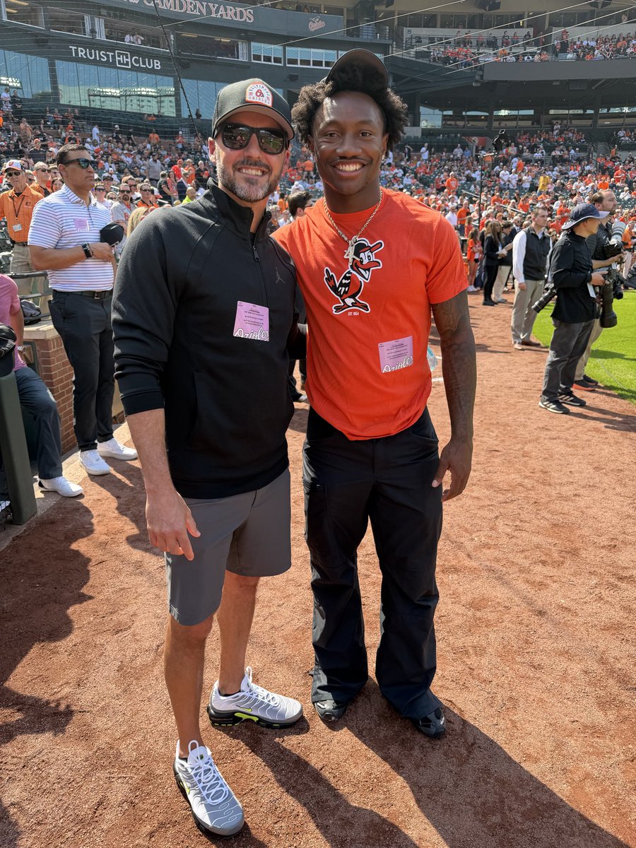 .<a href="/ZayFlowers/">zay flowers</a> and <a href="/Ravens/">Baltimore Ravens</a> head coach <a href="/Coach_Minter/">Jesse Minter</a> in The Yard 🤝