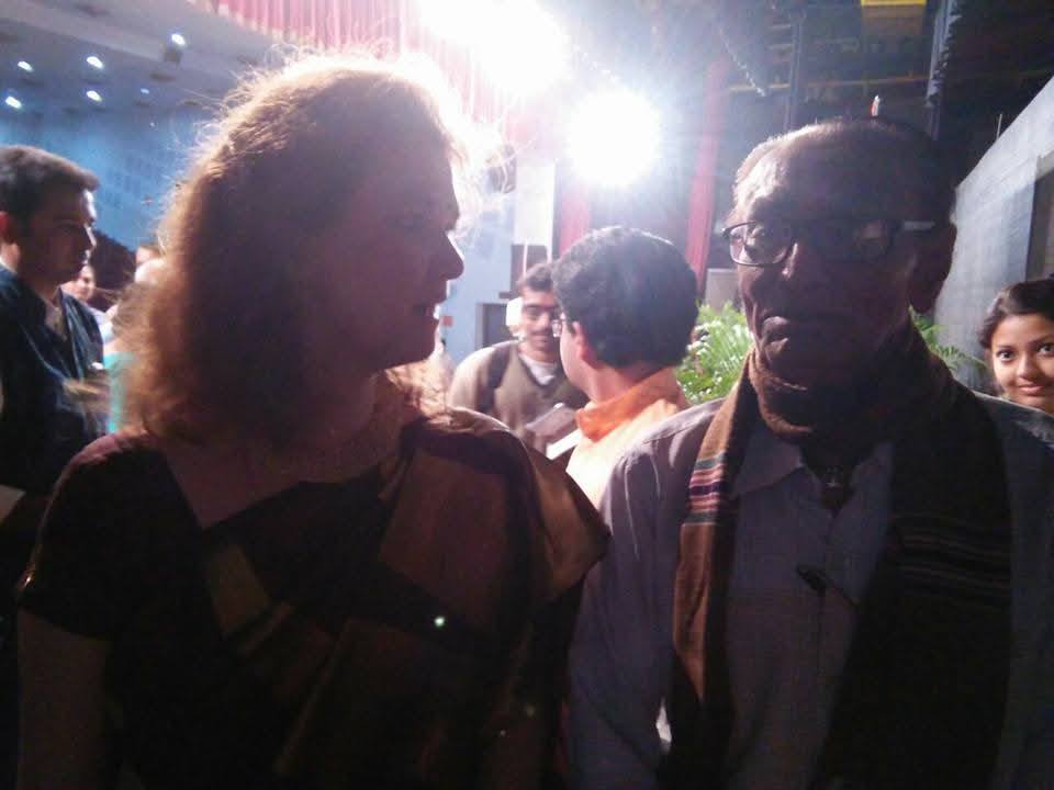 Shri Hariharbhai Mohanlal Kapdi - Kapdi Harihar -with Shri Shubhendrarao - "Sitar Player" &amp; Smt. Saskiya - De - Has - "Chello Player" at "Yashvantrai Natya Gruh" dt. 25 - 11 - 2016 Friday.....!