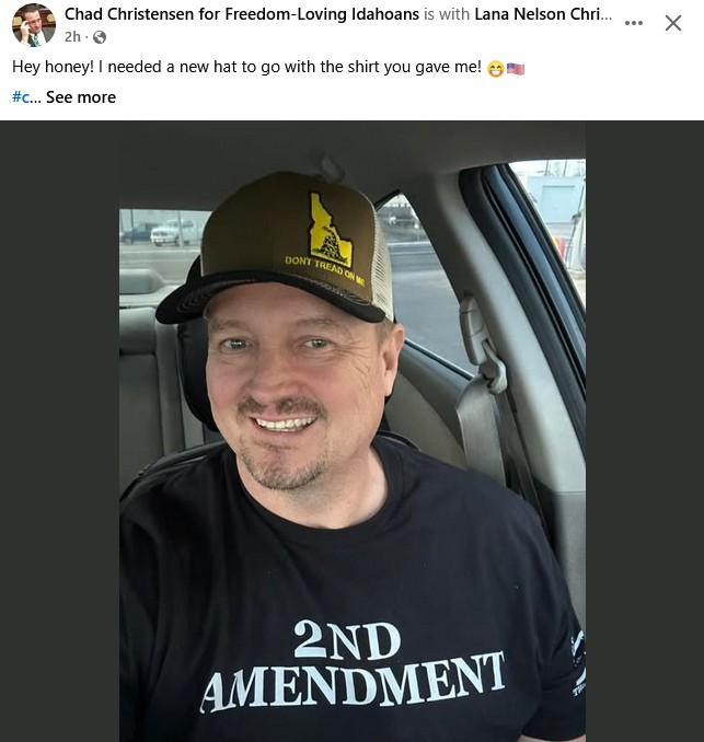 whitesheepranch's tweet image. Chad Christensen claims to love the Constitution. The only part of it he loves is the Second Amendment.

He has a history of violating the First Amendment while in office. 

#idleg #idpol #MadChad #MaxiPadChad #chadchristensen
