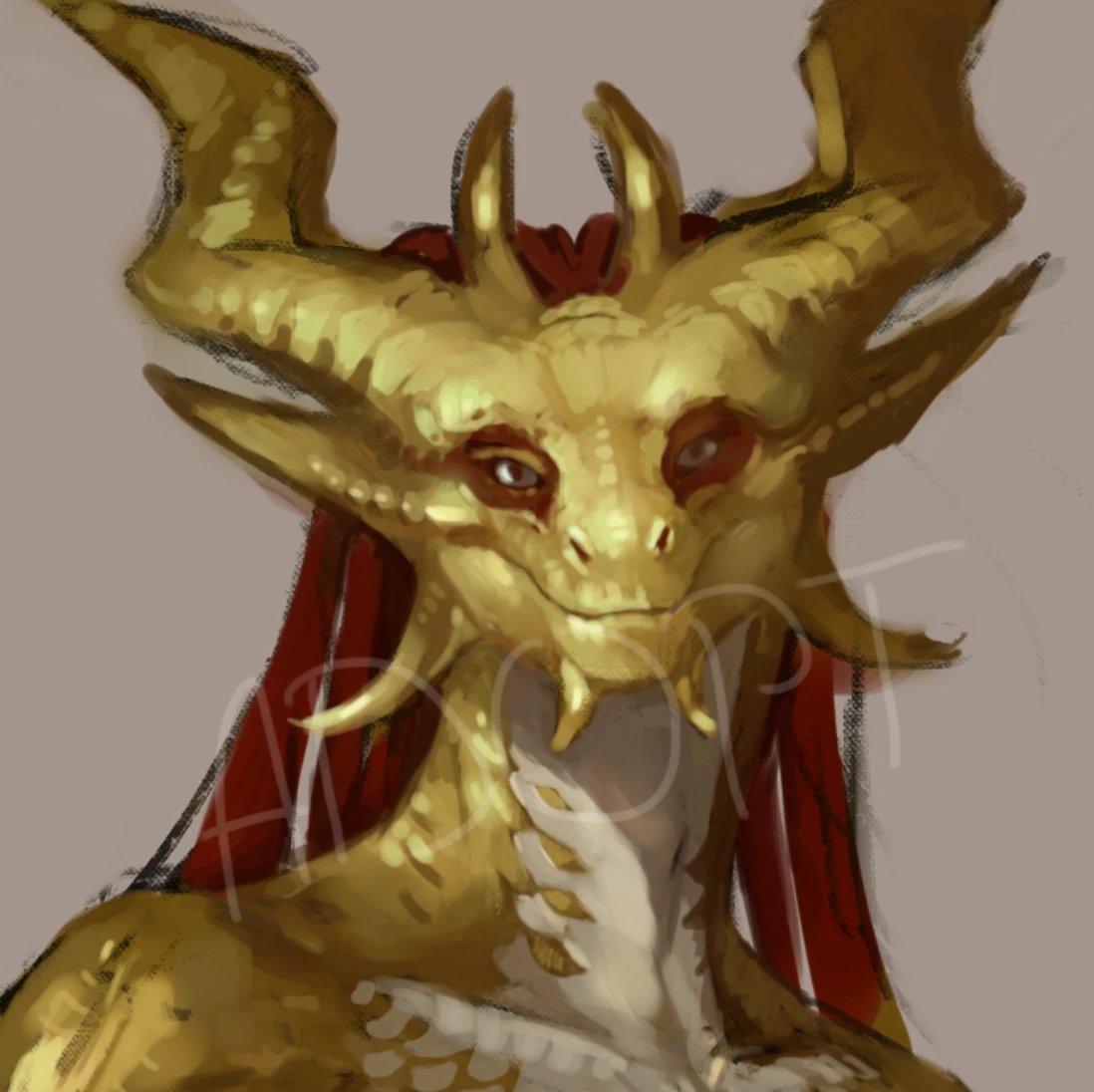 I was very inspired by drawing gold recently. 

So yes, this lady will be available as adopt. Soon 👀