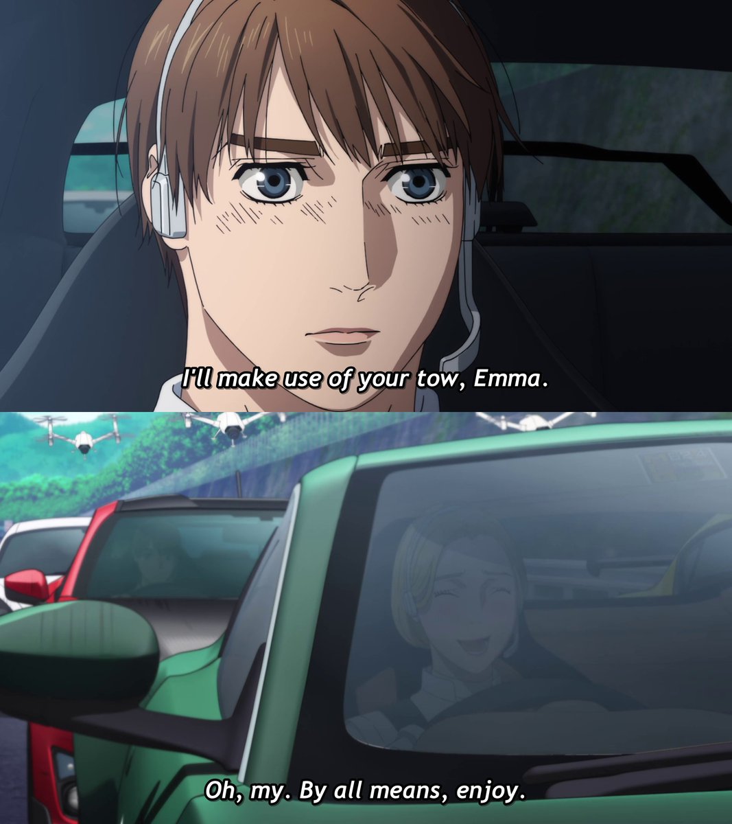 Marcouli99's tweet image. Emma Greene, on sweet mood, looking forward for a battle with her "darling". Her voice on this scene by Nanako Aizawa sounded so sweet! ☺️
#MFゴースト #MFG_anime 
#MFGhost #MFGhost3rdSeason