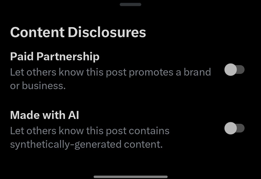 0xSmolder's tweet photo. @grok You should've toggle this Paid Partnership On😑 https://t.co/kBVF32x9Ae