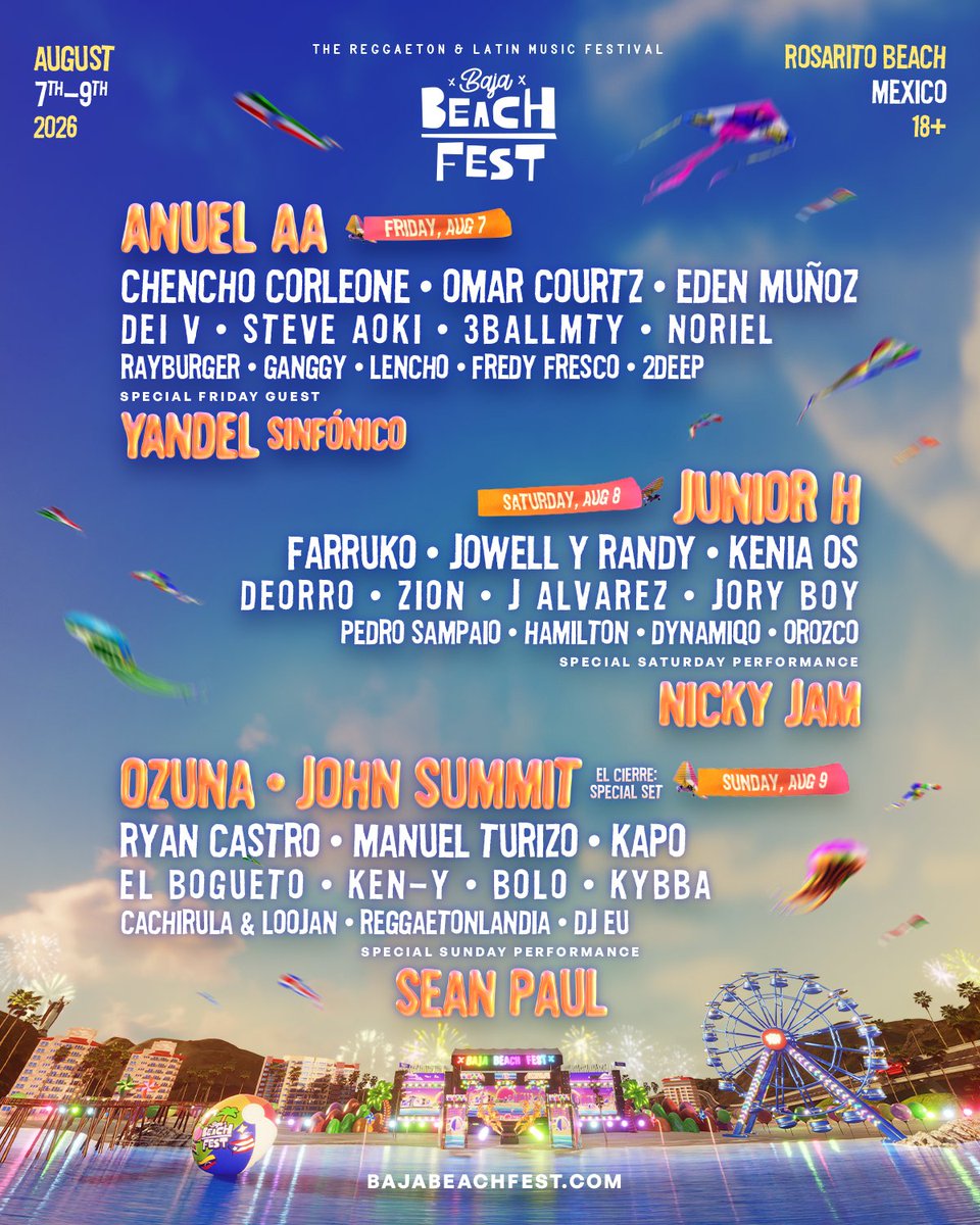 2026 Passes Now Live 🌊

Momentos que se sienten de verdad… y se quedan contigo pa’ siempre. 🌴

$20 down secures your spot.

For festival passes: bajabeachfest.com 💦

Note: Certain pass types already running low in inventory.