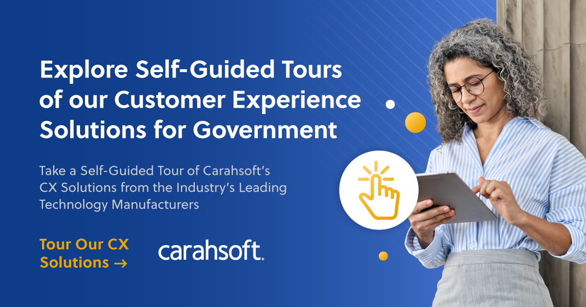 craigabod's tweet image. .@Carahsoft's #CX Self-Guided Tour site is great for anyone looking to experience our technology partners' strategies, tools and services designed to optimize #customerexperiences across digital and physical channels: carah.io/CXTour_