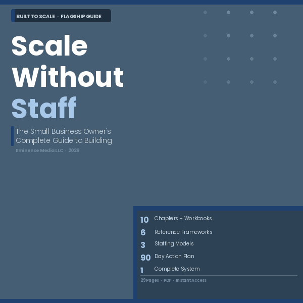 EminenceMedia's tweet photo. What if you could run a leaner, more profitable home service business without adding a single employee?

Scale Without Staff — The flagship book in the Built to Scale series. Instant PDF download.

Check it out!

https://t.co/vJwO9SVFl5

#HomeServiceBusiness #BuiltToScale https://t.co/iM3CNFX0GF