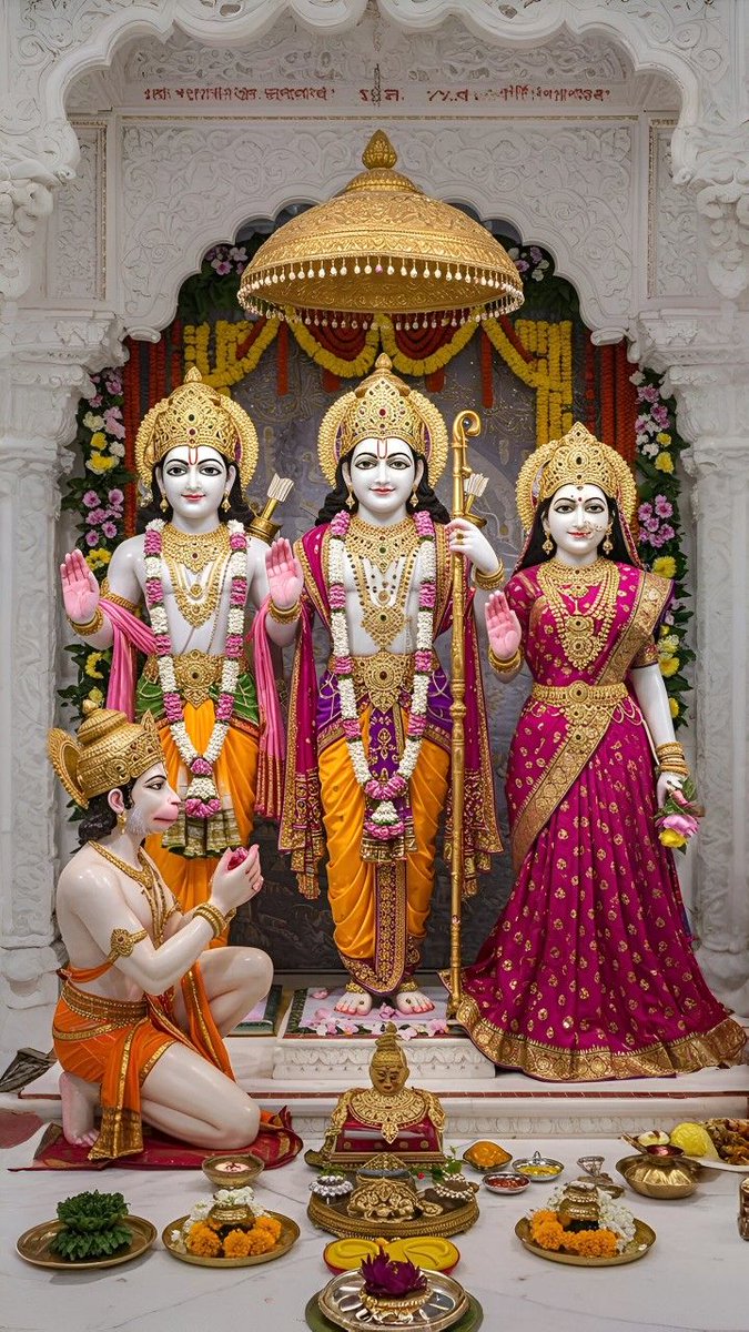 लोकाभिरामं रणरंगधीरं राजीवनेत्रं रघुवंशनाथम्। कारुण्यरूपं करुणाकरं तं श्रीरामचन्द्रं शरणं प्रपद्ये॥ 
मर्यादा पुरुषोत्तम प्रभु श्री रामचंद्र जी के चरणों में कोटि कोटि प्रणाम 🙏
#रामनवमी #Ramnavami