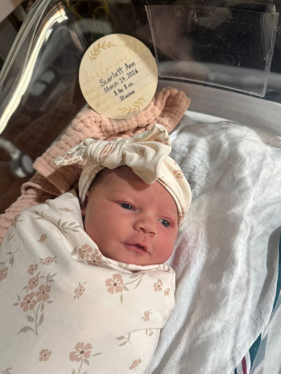 03.24.26 – Our sweet Scarlett Ann Teeter joined us at 2:03 pm. She’s a perfect reminder of God’s faithfulness and His perfect timing.