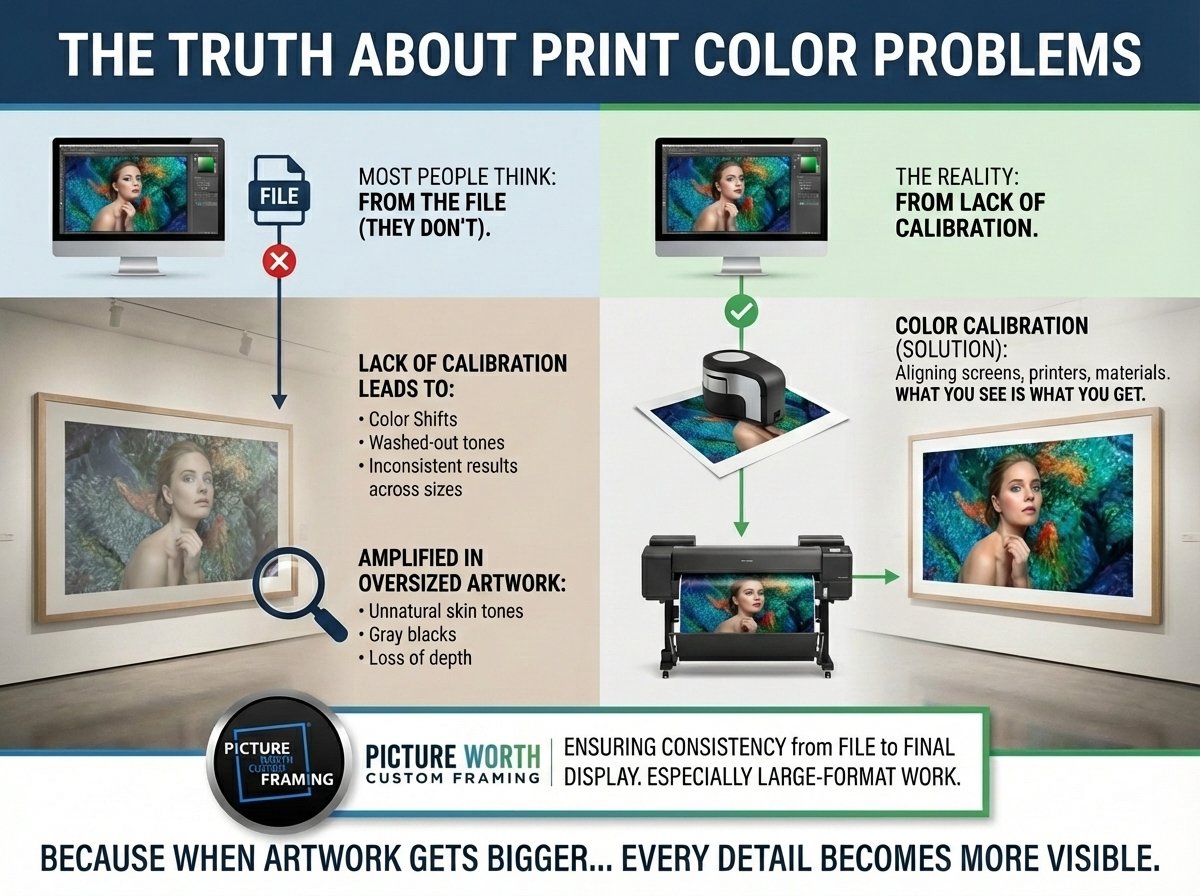 picworthcf's tweet photo. Big prints expose color mistakes fast.

Without calibration, colors shift, fade, and lose depth—especially in oversized artwork. PWCF calibrates systems to ensure accurate, consistent results at scale. #colorcalibration #oversizedartprinting https://t.co/ZGX05T0xfZ