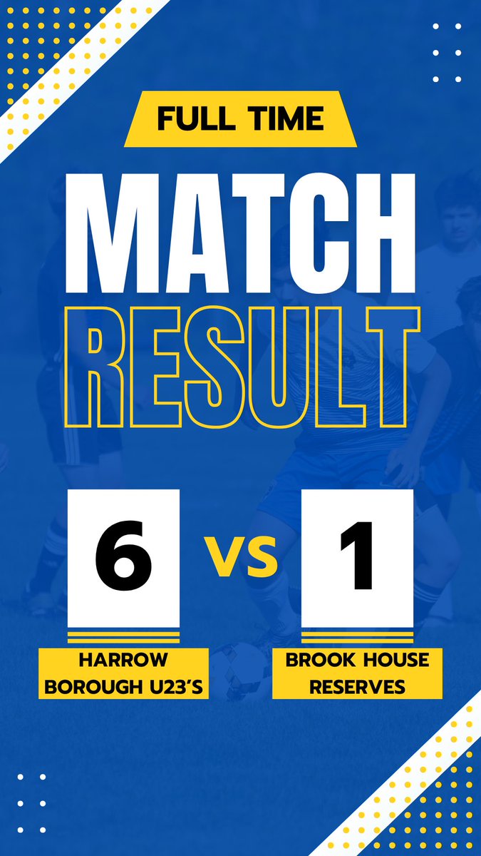 BrookHouseRes's tweet photo. Full Time Result!🔵⚪️

A disappointing result in our final group match in the Suburban League Shield against a good Harrow Borough team who capitalised on our mistakes leading to a comfortable scoreline. 

MOM 🏆

Yesterday’s Man of the Match goes to Tyler White. https://t.co/8rXYLMNVkP