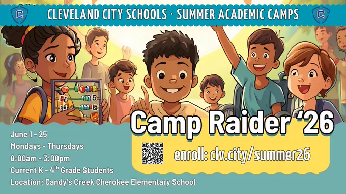 Summer Academic Camps are coming to Cleveland City Schools βοΈπ Fun, engaging learning for rising 1stβ8th graders with STEM, games, and more. June 1β25 | No cost | Meals and transportation included Learn more or contact amoss@clevelandschools.org π #BuildingChampions #BuildingCommunity #ChooseCleveland