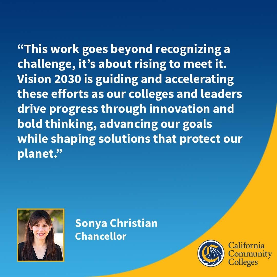 CalCommColleges's tweet image. PRESS RELEASE: The @CalCommColleges #BOG this week honored leading innovators &amp;amp; standout programs with the 2025 Energy &amp;amp; Sustainability Awards for their ongoing efforts of to achieve environmental sustainability while advancing #Vision2030. 
 
READ MORE: bit.ly/CCC_EnergyAwar….