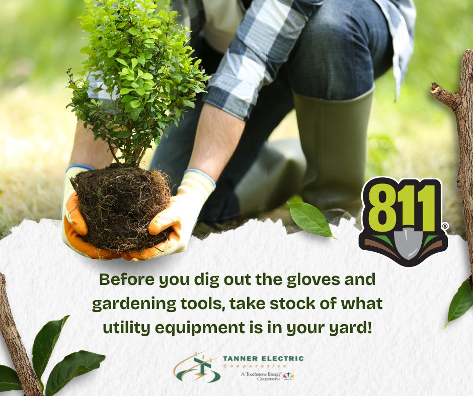 Before you dig out the gloves and gardening tools, take stock of what utility equipment is in your yard! Utility workers need clearance to maintain equipment. Make sure to not plant near any equipment, such as a padmount transformer or meter.