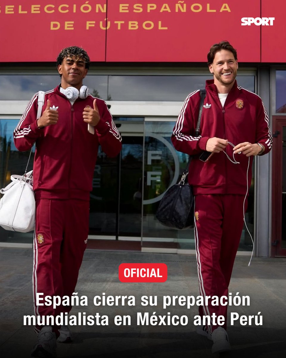 😍 M É X I C O. Última parada antes de la gran cita

🆚La selección española jugará su último partido de preparación en Puebla frente a Perú

🗓️ 8 de junio en el Cuauhtémoc… empieza la cuenta atrás

🔥 ¿Hay ganas de Mundial?