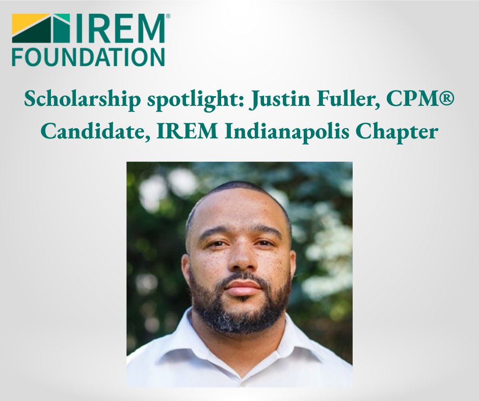 Scholarship Spotlight 💙

Justin Fuller, CPM Candidate, is building his career and giving back to the profession along the way.

See how IREM Foundation scholarships support leaders like him:
ow.ly/Yf6e50Yrmho

#IREM #IREMFoundation #PropertyManagement