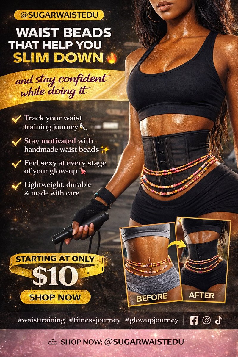 Sugarwaisted.myshopify.com

#waistbeads #fitnessjourney #training #summertime