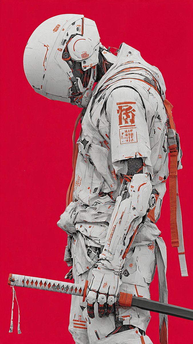 Mechanismo0's tweet photo. QT 4 Artworks and 10 Artists 

Theme: Cyborg Samurai 

#everyonewelcome #Samurai #AIArtists

Tagging: @XsyliaLuminae @Block_T3H  @kurahu_capten @ToshiArte @abuzaki1978 @RobotCleopatra @NinjaMalowski @VinnieM84556 @UmbraNexus404 @Dustfinger2077 https://t.co/rBiFf2gKar