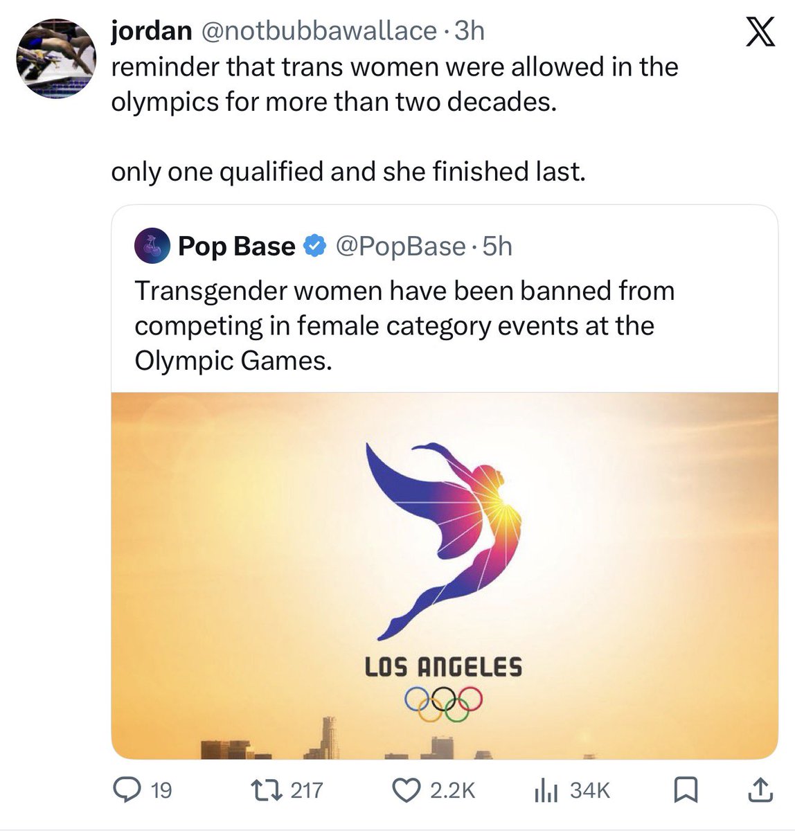 I know this is meant well but some people will read it as “trans people aren’t a competitive threat so what’s the big deal?” 

Trans women could have won every gold for the last 50 years and this ruling would be just as bigoted, unjustified, hateful and wrong
