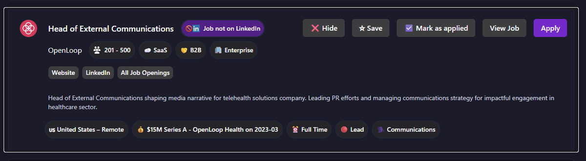 ggoodno's tweet photo. Hey @LiorNn — I just signed up for RemoteRocketship after seeing your ads promising roles not found on @LinkedIn. The very first job I saw on your platform was one I already had saved on LinkedIn. Can you clarify how your “exclusive jobs” claim works? https://t.co/9OhU7uHkYr