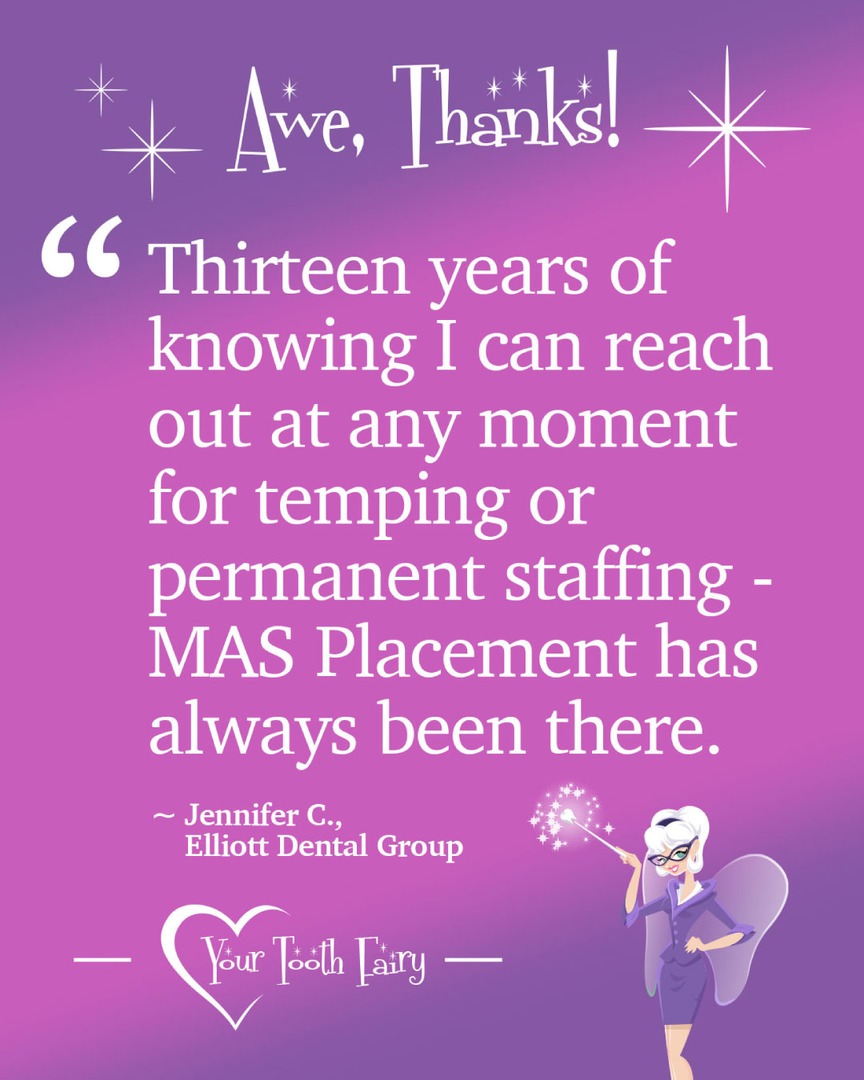 nltoothfairy's tweet photo. Jennifer from Elliott Dental Group has relied on the MAS Placement team since 2012 — across five clinic locations in Newfoundland!

"Thank you for your service Melonee and the team at MAS Placement. Wishing you continued success.”

#YourToothFairy #JobOpportunities https://t.co/ED2CLHtdey