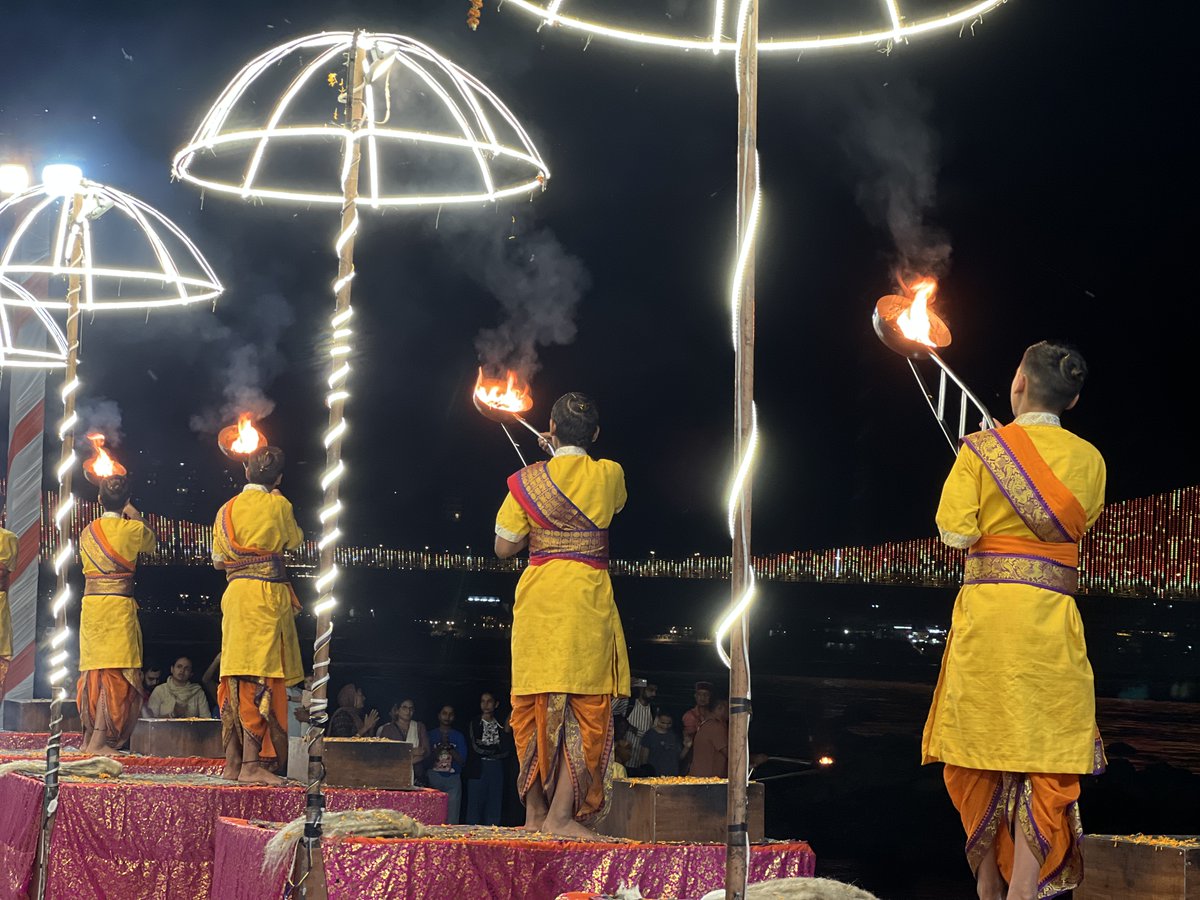 Rishikeshdham's tweet photo. Memory of 26.03.2026 Daily #GangaAarti at Shree Swaminarayan Ghat with Mediation. Since 2002 | Managed by Rishikesh Dham  👤Co-founder: Shree Sunil Bhagat  📷#SpiritualIndia #SunilBhagat #RishikeshDham #ganges https://t.co/cNEIidQT49