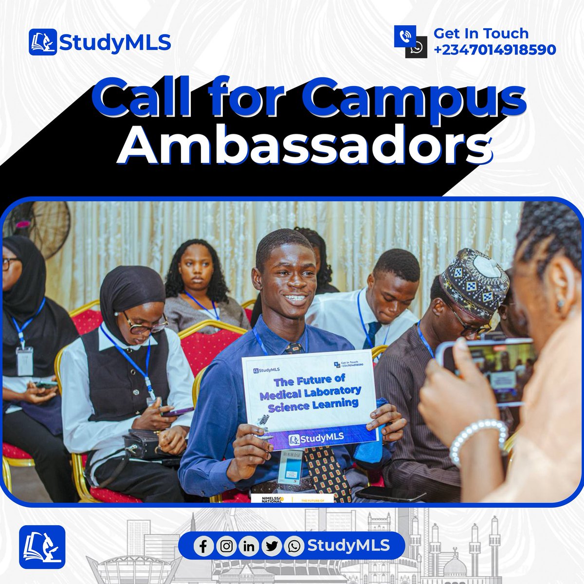 StudyMls's tweet photo. 🔬 StudyMLS Campus Ambassador Program

The application window for the first cohort of StudyMLS Campus Ambassadors is closing soon.

We’ve received strong interest from MLS students across multiple campuses, and shortlisting has already begun.

📅 Application Deadline: April 1st. https://t.co/mWTETUispa