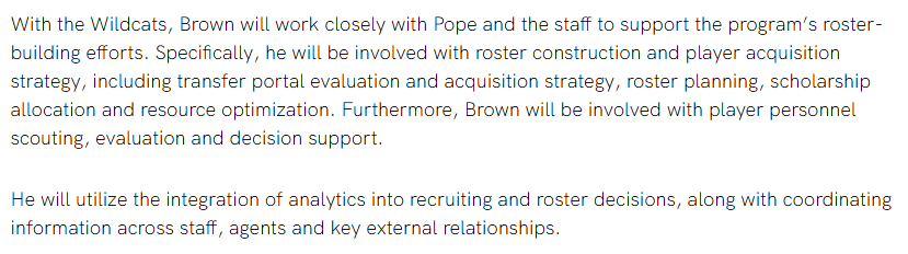 MaggieDavisTV's tweet photo. Kentucky confirms Keegan Brown is joining Mark Pope's staff as "director of roster management"

Here's how UK described his role in "roster construction and player acquisition" as well as in "resource optimization" ⤵️ https://t.co/aKxupbnFvU