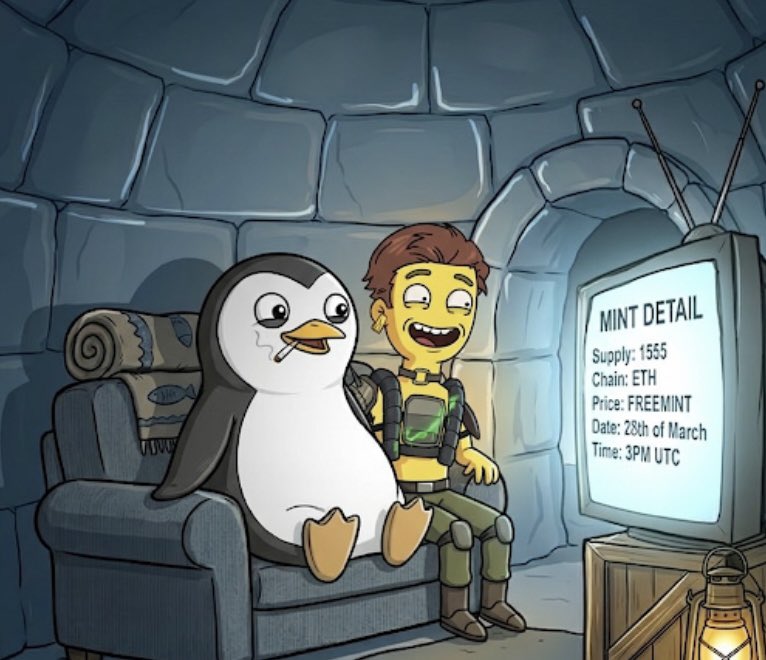 Got some free mint GTD spots for my <a href="/wallchain/">Wallchain Quacks</a> chads 

5 GTD PenigoNFT Mint 

Requirements 
Follow <a href="/PenigoNFT/">Penigo</a> <a href="/Mycoria_Eth/">Mycoria</a> 
Like, rt, tag 3 and drop address 

Details:
Supply: 1,555
Blockchain: ETH
Mint Price: FREE
Mint Date: March 28

Winners announced in 24 hours