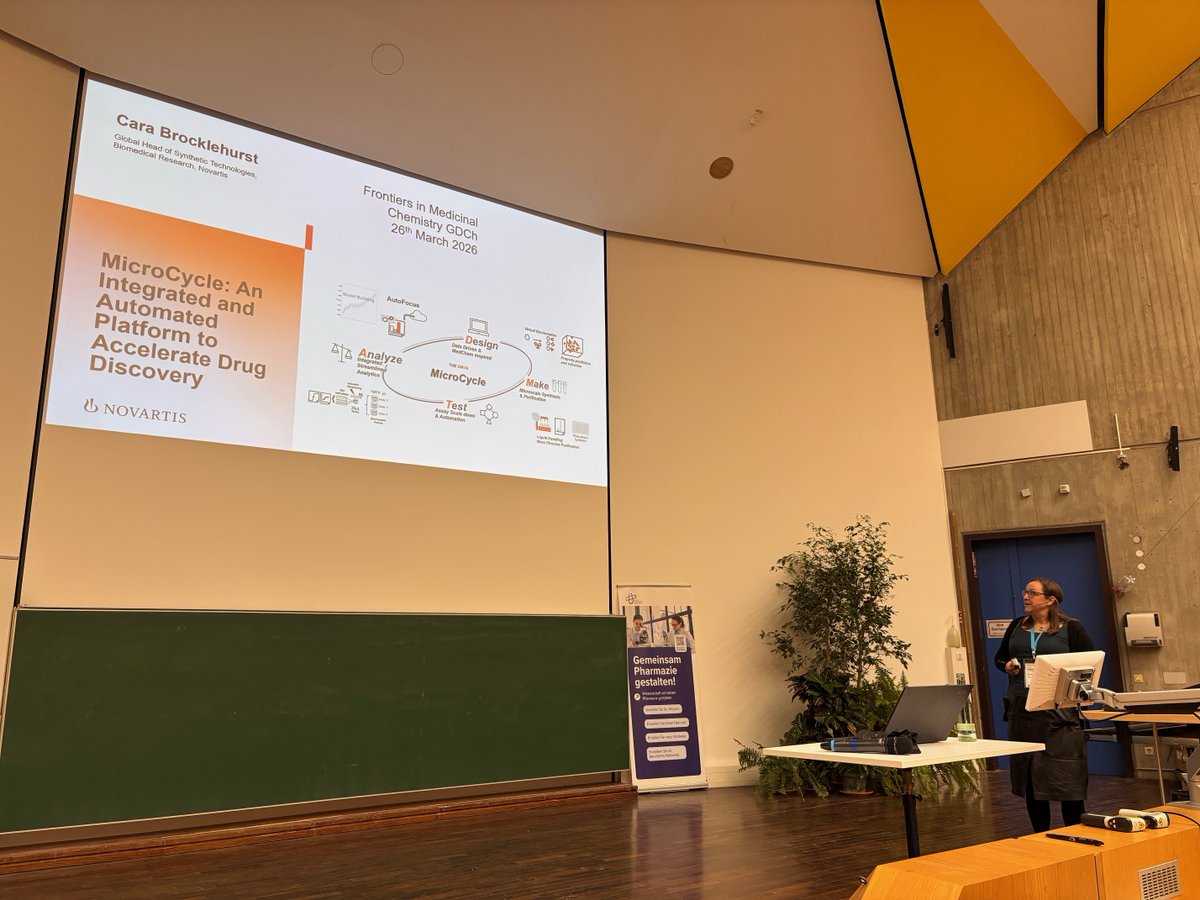 CKuttruff's tweet photo. Great pleasure to chair a session on High‑Throughput Chemistry at the Frontiers in Medicinal Chemistry conference in Münster with two outstanding speakers, Cara Brocklehurst and Elisabeth Speckmeier, who provided excellent overviews on automated synthesis. https://t.co/ufgtDIkwmy