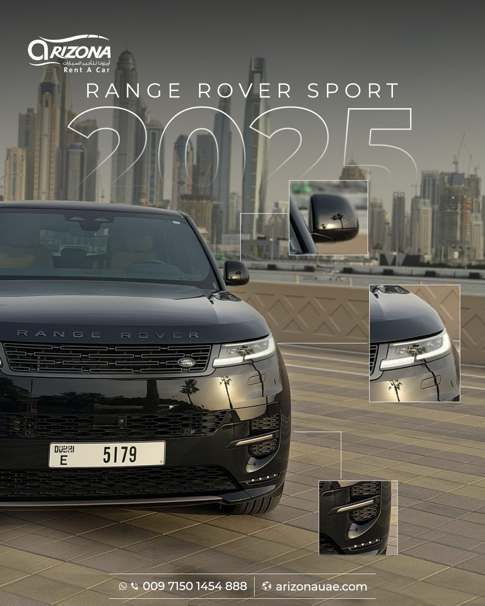 uaerentcar's tweet photo. Range Rover Sport 2025
فخامة… مع قوة.

أريزونا
السيارة بطريقتك.

احجزها الآن مع أريزونا.
00971501454888 / 00971504969991 
 https://t.co/KTJKCmvSFR  

#تأجير_سيارات_دبي #RangeRoverDubai #السعوديين_في_دبي
#LuxuryCarRentalDubai #ArizonaUAE https://t.co/zXxkImcaot