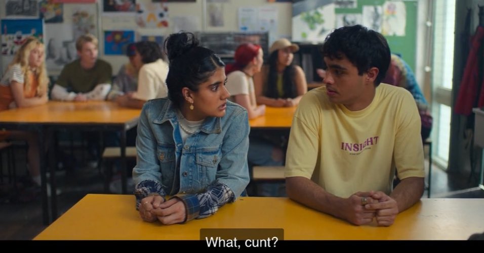 ANThornyvaughn's tweet photo. cunt being their word from the beginning till the end 🙂‍↕️ #heartbreakhigh https://t.co/f0XlnWKJBY