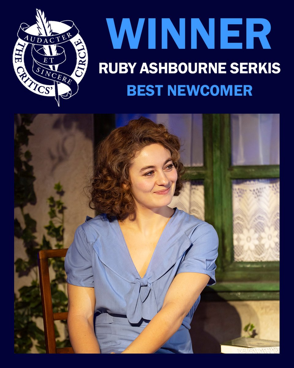Hamps_Theatre's tweet photo. Huge congratulations to Ruby Ashbourne Serkis, who has won the Best Newcomer Award at the Critics' Circle Theatre Awards for her portrayal of Flora Crewe in Indian Ink 🏆 https://t.co/VvVGASooiS