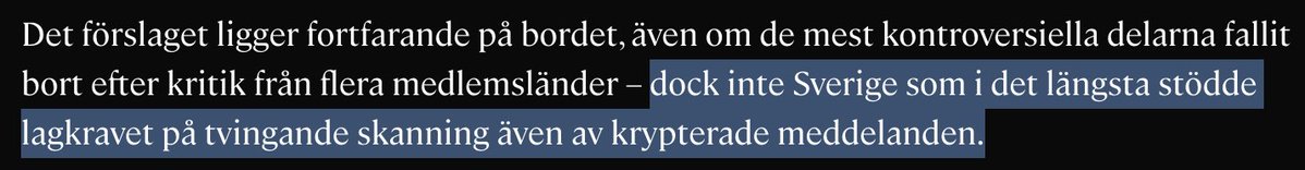En liten seger om Chat Control 1, men svenska politiker borda ta mig f-n skämmas ögonen ur sig för att vi stödjer Chat Control 2. 😡
kvartal.se/nyheter/artikl…