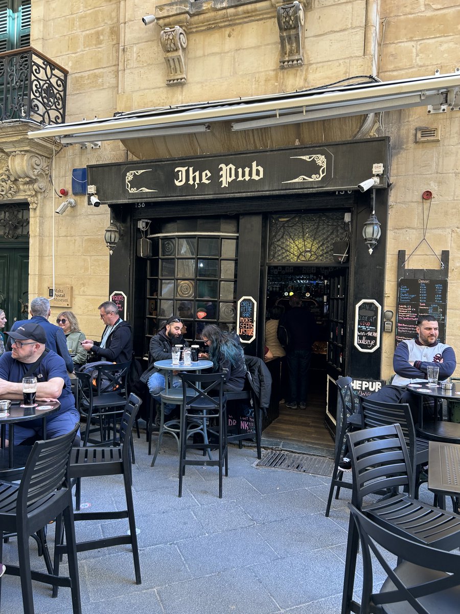 silkendalliance's tweet photo. The pub (called “The Pub “) where Oliver Reed ordered his last drink on May 2, 1999, at age 61, while on a break from filming Gladiator in #Valletta #Malta Dying midway through production on the Russell Crowe epic, forced Ridley Scott to finish his scenes recreating him with CGI https://t.co/aaaUVqsRyO