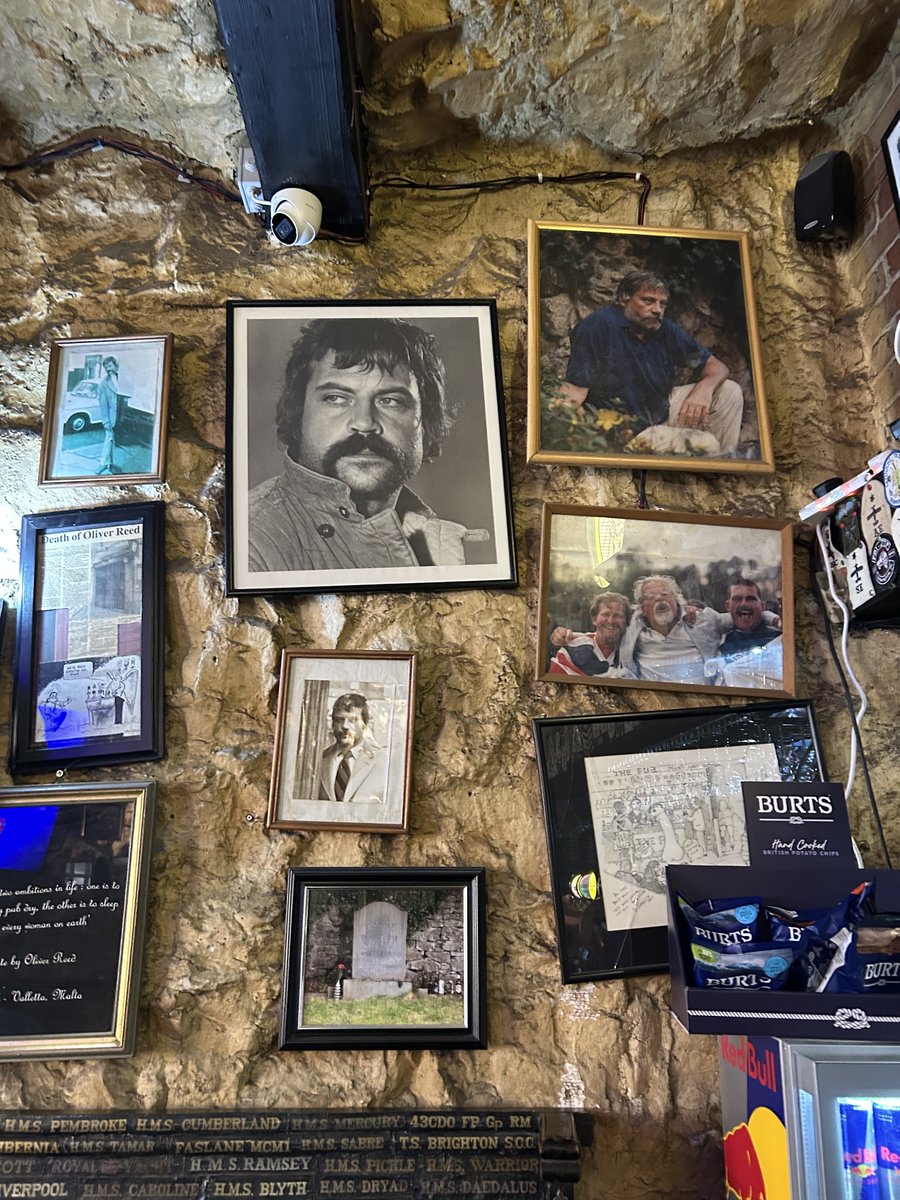 silkendalliance's tweet photo. The pub (called “The Pub “) where Oliver Reed ordered his last drink on May 2, 1999, at age 61, while on a break from filming Gladiator in #Valletta #Malta Dying midway through production on the Russell Crowe epic, forced Ridley Scott to finish his scenes recreating him with CGI https://t.co/aaaUVqsRyO