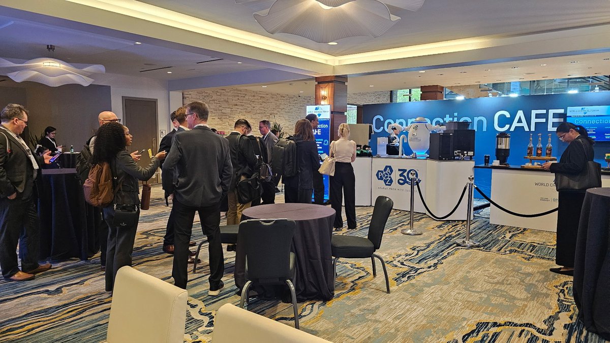 The line started early during Day 2 of the 2026  #worldchemicalforum!

Adam says “Come to West Virginia, where the cost of living is 12% below the national average. Let's drink to that!”

#YesWV #westvirginia