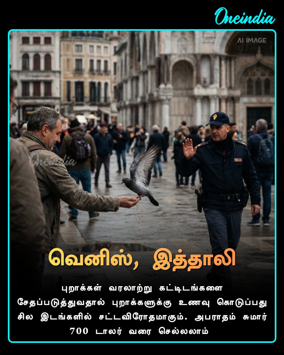 thatsTamil's tweet photo. வெவ்வேறு நாடுகளில் இருக்கும் விசித்திரமான சட்டங்கள்
#WeirdLaws #ForeignCountries #InfoByte #Oneindia #OITamil https://t.co/wQPrmbEb3a