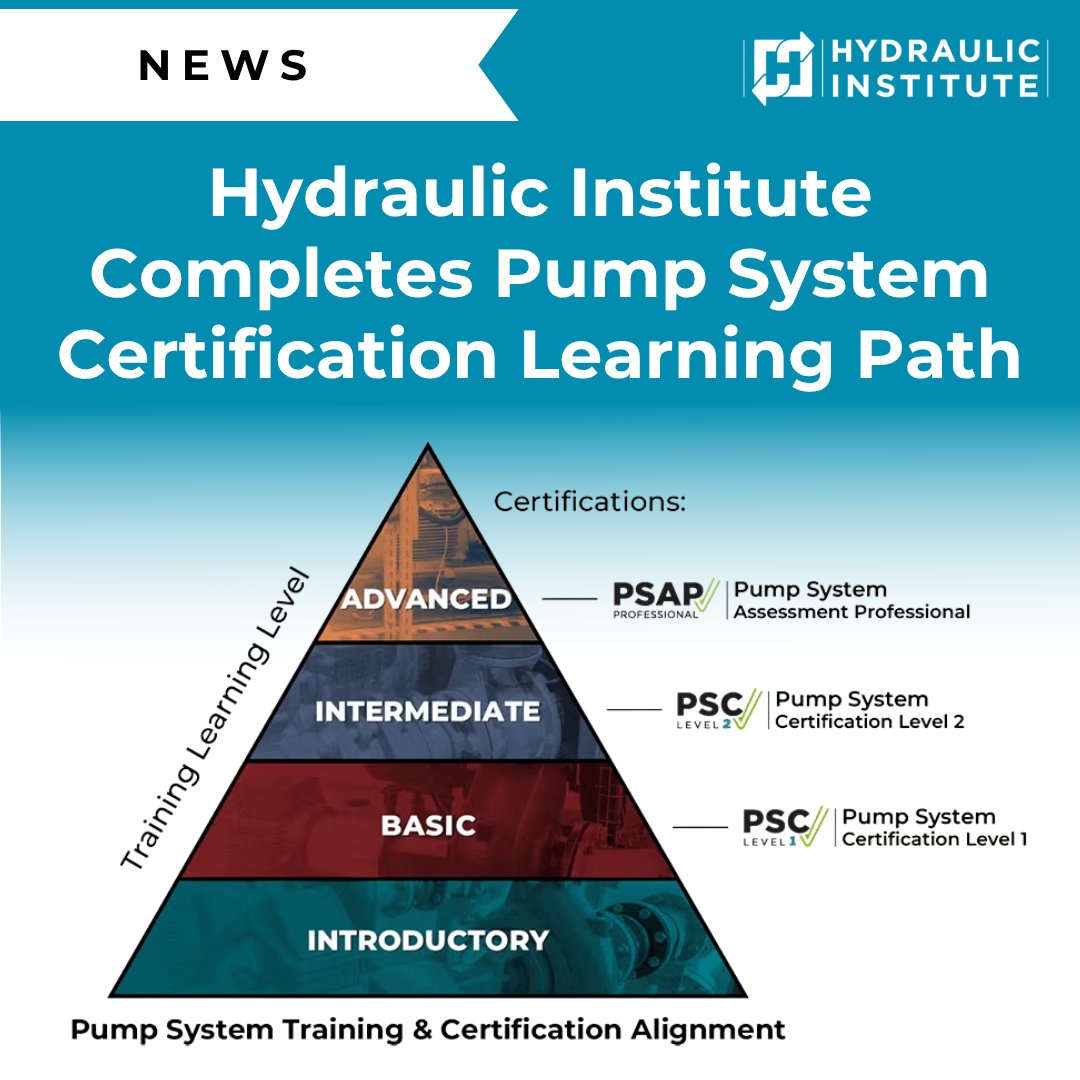 HIpumps's tweet photo. With the launch of Pump System Certification Level 2, the Hydraulic Institute has completed its standardized learning path, designed to advance pump system competency across the industry.

Read More: https://t.co/naXyHWVE5f https://t.co/qYHAtpeVpG