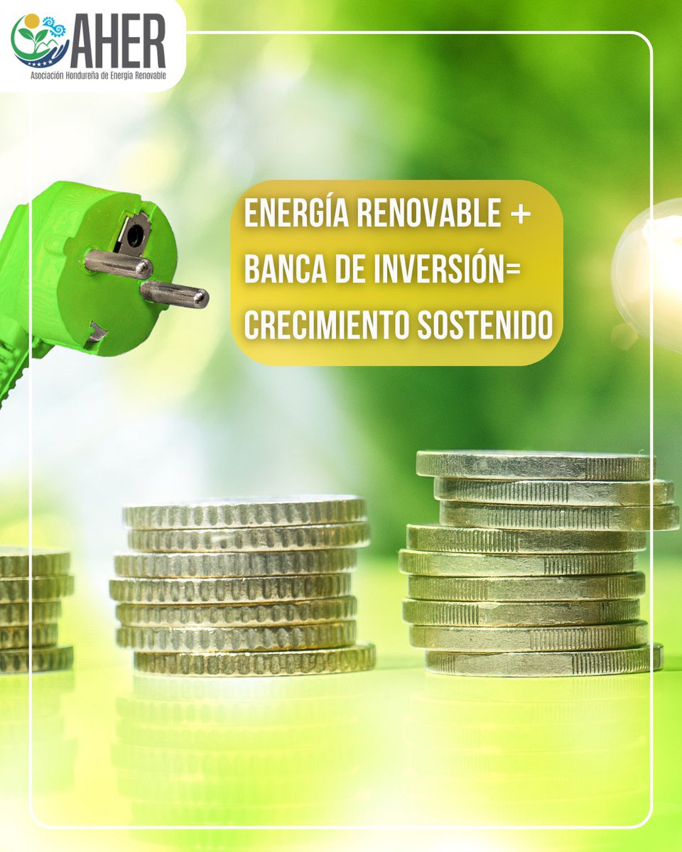 AHERenovable's tweet photo. La transición energética no solo necesita sol, viento y biomasa ☀️🌬️🌱
Necesita financiamiento estructurado 💼📊
Project finance, bonos verdes y fondos de infraestructura deben llegar al país 💰🌎
Energía renovable + banca de inversión = crecimiento sostenido 📈⚡
#AHER https://t.co/qvdFWBKE4Q