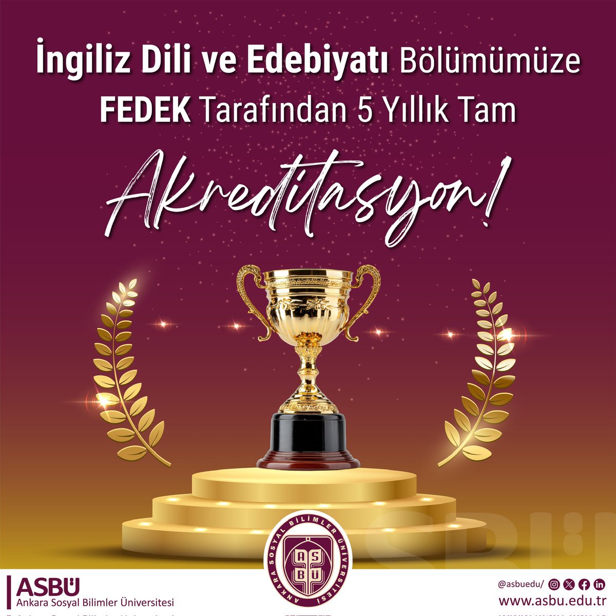 asbu_ydf's tweet photo. İngiliz Dili ve Edebiyatı Bölümü FEDEK Tarafından 5 Yıllık Akreditasyon Almaya Hak Kazandı
2025 Değerlendirme Döneminde FEDEK tarafından ilk kez genel değerlendirmeye tabi tutulmuş ve yapılan incelemeler sonucunda akreditasyon almaya hak kazanmıştır. https://t.co/1Wxg1AOh9S
