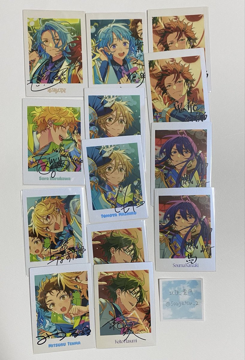 sougetsu_2's tweet photo. 【交換】あんスタ ぱしゃっつ 10周年

譲・・画像の通り

求・・ニキ、鉄虎、翠、夏目、つむぎ、ライカ

コンプ目的各1枚希望です。
郵送か日時ご相談の池袋駅かアニメイト本店付近でよろしくお願いいたします。 https://t.co/L8Dy86gTKZ