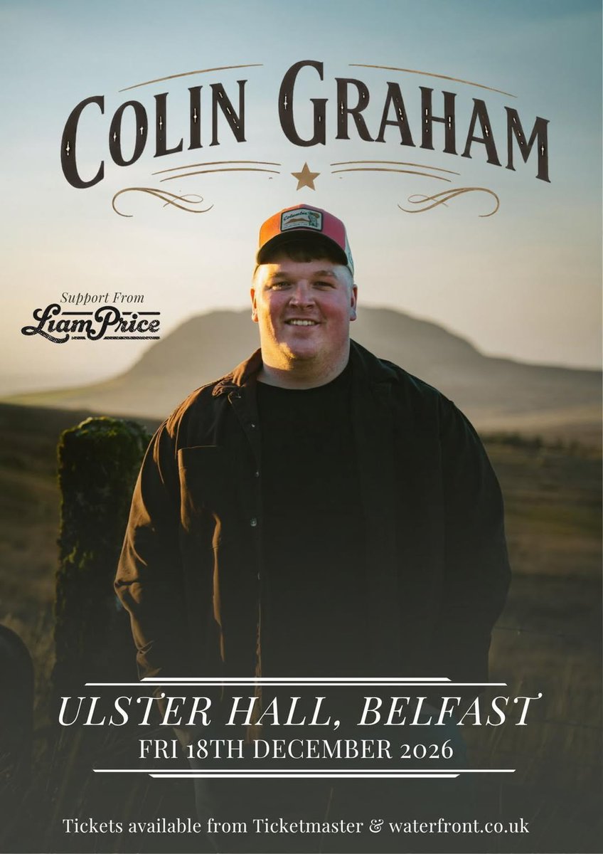 BelfastGigs's tweet photo. ON SALE NOW! 📣 Tickets for Colin Graham LIVE at Ulster Hall, on Friday 18th of December are available NOW via Ticketmaster! 🎙🎶 https://t.co/iMSTqiNlTG