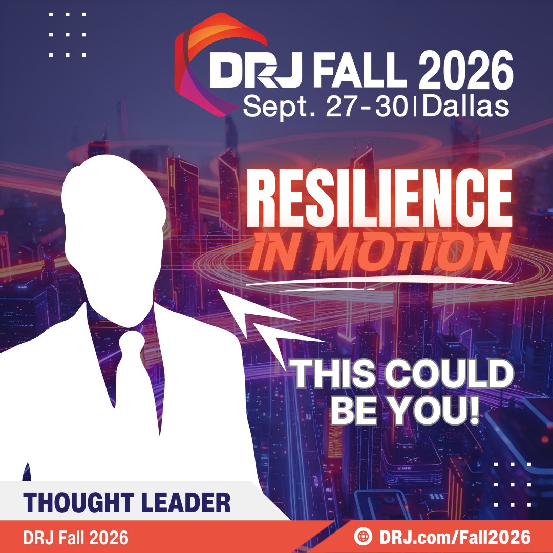 drjournal's tweet image. 🚨 Call for Presentations: DRJ Fall 2026

Share your expertise with the resilience community at DRJ Fall 2026, Sept. 27–30 at the Gaylord Texan in Dallas.

🗓 Deadline: April 10

Learn more &amp;amp; submit: cvent.com/c/abstracts/87…

#Resilience #Risk #BusinessContinuity #DRJFall