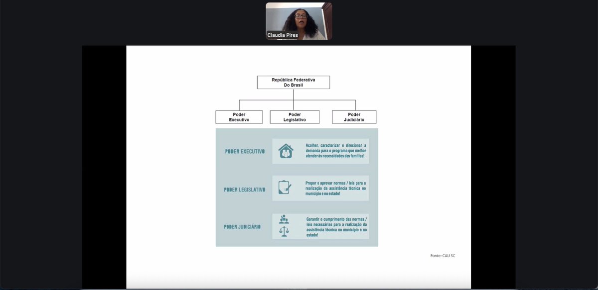 PlataformaUHPH's tweet photo. @ipeaonline Claudia Pires Arquitecta Urbanista, profesora y doctora por la FAU-USP, nos comenta sobre su experiencia  brindando Asistencia Técnica a comunidades y movimientos sociales. https://t.co/6t6YkafrbA