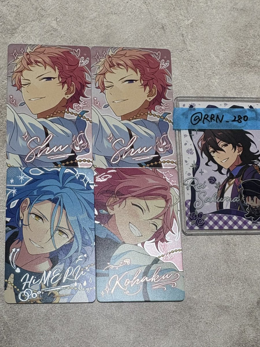 RRN_280's tweet photo. 【交換】あんスタ LIMIT BREAK カード 9周年 中国
譲♡真 真緒 英智 桃李 一彩 藍良 巽 マヨイ 忍 宗2 HiMERU こはく なずな 友也 光 晃牙 アドニス 紅郎 泉 凛月 斑 夏目 ライカ2 カンナ2 ユメ エス
求♡ 零
切実に求めていますので抱き合わせ、複数提供可能です。郵送交換のみ対応。 https://t.co/8xSxKlqEDk