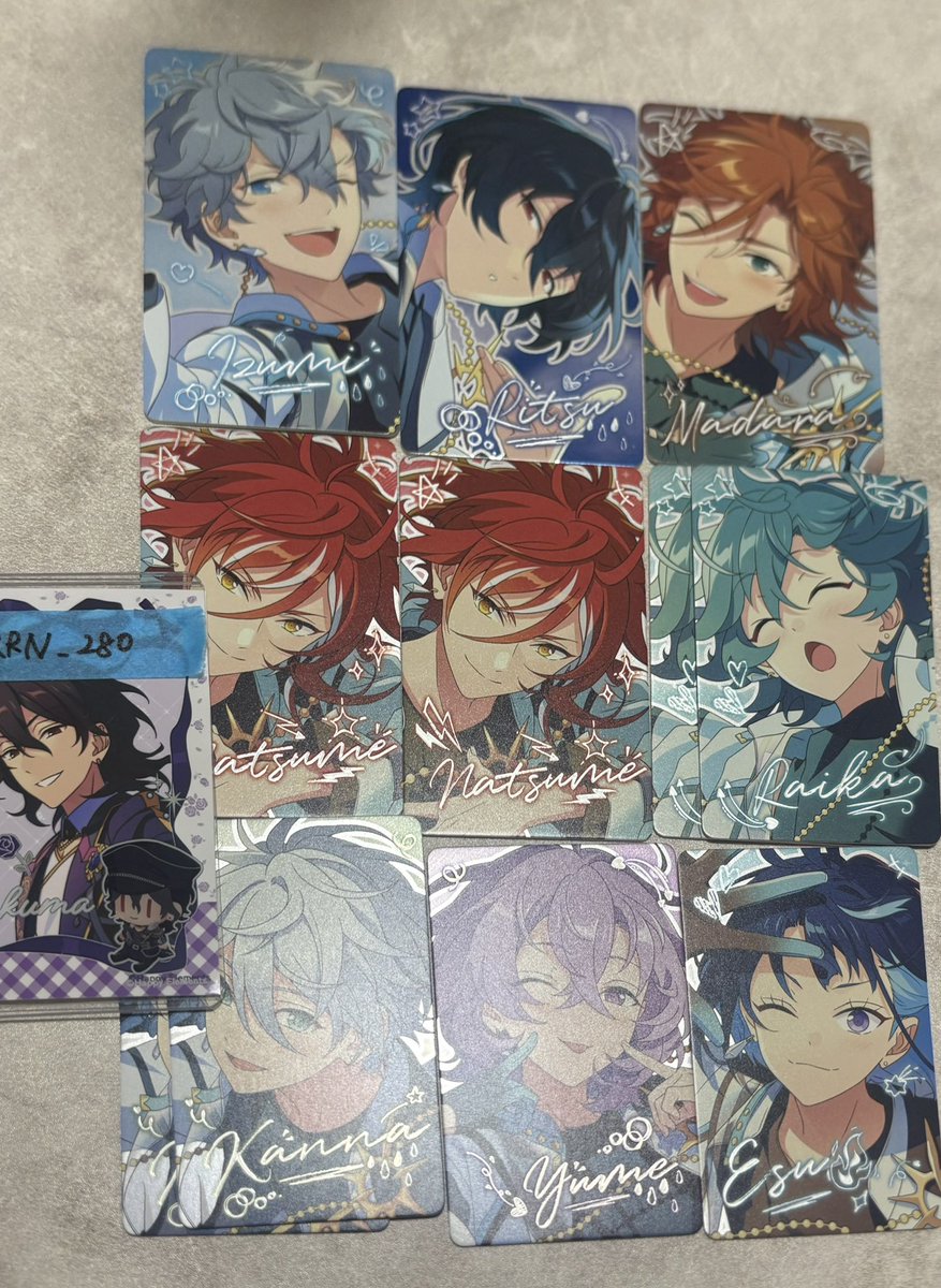 RRN_280's tweet photo. 【交換】あんスタ LIMIT BREAK カード 9周年 中国
譲♡真 真緒 英智 桃李 一彩 藍良 巽 マヨイ 忍 宗2 HiMERU こはく なずな 友也 光 晃牙 アドニス 紅郎 泉 凛月 斑 夏目 ライカ2 カンナ2 ユメ エス
求♡ 零
切実に求めていますので抱き合わせ、複数提供可能です。郵送交換のみ対応。 https://t.co/8xSxKlqEDk